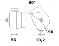 Lichtmaschine 12V/200A f.Iskra IA1384 11.204.410 11204410 AAN5837 MG474 11203444 AAN5525 - 1