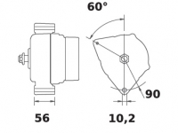 Lichtmaschine 24V/110A f.Iskra IA1385 11.204.411 11204411 AAN5838 MG475 11203163 AAN5146 11204278 AAN8187 - 1