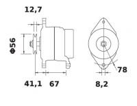 Lichtmaschine 12V/75A f.Iskra IA1393 11.203.767 11203767 AAG5119 MG566 - 1