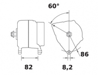 Lichtmaschine 12V/120A f.Iskra IA1203 11.203.175 11203175 AAK5384 MG562 - 1