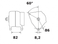 Lichtmaschine 12V/100A f.Iskra IA1204 11.203.433 11203433 AAK5580 MG560 - 1