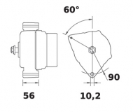 Lichtmaschine 12V/120A f.Iskra IA1241 11.203.523 11203523 AAK5599 MG393 11203383 AAK5560 MG675 11203423 4281877M92 4281877M93 42 - 1