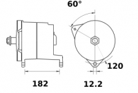 Lichtmaschine 28,5V/140A Iskra IA1265 11.204.925 11204925 AAT3393 MG754 11203503 AAT1358 - 1