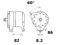 Lichtmaschine 12V/120A f.Iskra IA1272 11.204.641 11204641 AAK4923 MG636 11204312 AAK4801 MG639 11204612 AAK4906 MG710 11203517 A - 1
