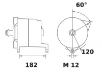 Lichtmaschine 28,5V/140A f.Iskra IA1106 11.203.242 11203242 AAT1340 MG391 11203085 AAT1318 11204754 AAT3375 - 1