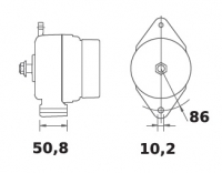 Lichtmaschine 12V/95A f.Iskra IA1113 11.203.401 11203401 AAK5570 MG200 11203144 AAK5373 11203206 AAK5397 11203207 AAK5398 112032 - 1