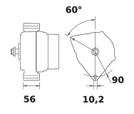 Lichtmaschine 24V/80A Iskra IA1136 11.204.240 11204240 AAN8152 MG489 11203250 AAN5167 08036232 DRA0415 - 1