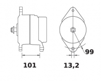 Lichtmaschine 24V/80A Iskra IA1150 11.204.154 11204154 AAN5313 MG63 11203275 AAN5171 11203864 AAN5765 0120468093 0120468135 0120 - 1