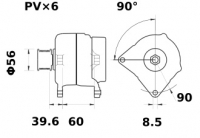 Lichtmaschine 12V/120A f.Iskra IA1157 11.203.320 11203320 AAK5548 MG331 - 1