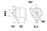Lichtmaschine 12V/80A f.Iskra IA1162 11.204.815 11204815 AAK4604 MG424 11203334 AAK4323 714/40317 - 1