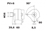 Lichtmaschine 24V/50A f.Iskra IA1166 11.203.421 11203421 AAK5576 MG542 11203278 AAK5532 - 1