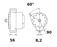 Lichtmaschine 24V/55A f.Iskra IA1179 11.203.439 11203439 AAK4357 MG335 11203247 AAK3397 0120469043 01181649 01182326 - 1