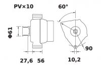 Lichtmaschine 12V/150A Iskra IA1198 11.204.174 11204174 AAN5333 MG30 11204233 AAN8145 MG694 11203734 AAN5708 11203825 AAN5745 11 - 1
