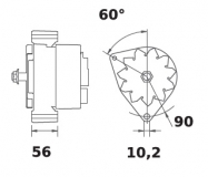 Lichtmaschine 12V/45A f.Iskra IA1022 11.203.390 11203390 AAK4342 MG563 11201951 AAK3345 11203060 AAK3368 11204704 AAK4941 - 1