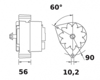Lichtmaschine 24V/35A f.Iskra IA1027 11.203.391 11203391 AAK4343 MG564 11201919 AAK3324 11203059 AAK3367 11204064 AAK3832 112047 - 1