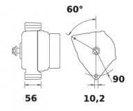 Lichtmaschine 24V/80A f.Iskra IA1031 11.204.409 11204409 AAN5836 MG473 11.201.795 AAN5106 11.203.043 AAN5116 11.203.064 AAN5121 - 1