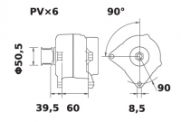 Lichtmaschine 12V/70A f.Iskra IA1045 11.203.165 11203165 AAK5380 MG202 11209007 AAK5506 - 1