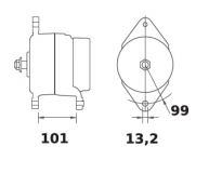 Lichtmaschine 12V/150A f.Iskra IA1058 11.204.361 11204361 AAN5819 MG490 11203124 AAN5138 11203198 AAN5155 11203719 AAN5701 11204 - 1