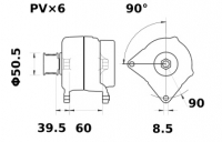 Lichtmaschine 12V/90A f.Iskra IA1064 11.203.078 11203078 AAK5349 MG253 - 1
