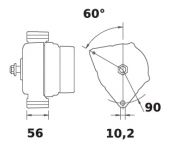 Lichtmaschine 24V/80A f.Iskra IA1077 11.204.160 11204160 AAN5319 MG569 11203146 AAN5141 11203406 AAN5513 11204279 AAN8188 - 1