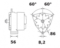 Lichtmaschine 24V/35A f.Iskra IA1080 11.203.403 11203403 AAK4347 MG203 11203150 AAK3379 11204053 AAK3821 11204711 AAK4948 - 1