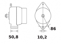 Lichtmaschine 12V/120A f.Iskra IA1087 11.203.212 11203212 AAK5515 MG340 701821A1 RE523953 - 1