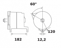 Lichtmaschine 28,5V/140A f.Iskra IA1096 11.203.232 11203232 AAT1330 MG333 - 1