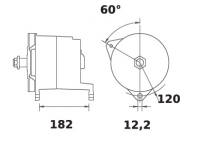 Lichtmaschine 24V/140A f.Iskra IA1099 11.203.235 11203235 AAT1333 MG298 11203141 AAT1323 MG670 11203032 51261017252 01181180 011 - 1