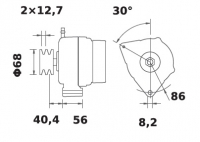 Lichtmaschine 12V/85A Iskra IA0907 11.201.907 11201907 AAK5174 MG81 3655838M91 - 1