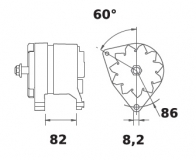 Lichtmaschine 12V/80A f.Iskra IA0983 11.203.393 11203393 AAK4345 MG541 11201983 AAK3354 11203888 AAK1882 - 1