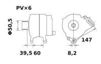 Lichtmaschine 12V/90A f.Iskra IA0990 11.201.990 11201990 AAK5198 MG252 - 1
