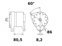 Lichtmaschine 12V/70A Iskra IA0810 11.201.810 11201810 AAK4598 MG212 0120489384 3478360M91 3611576M91 3611931M91 3930504R1 39305 - 1