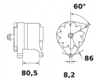 Lichtmaschine 12V/70A f.Iskra IA0811 11.201.811 11201811 AAK4599 MG216 - 1