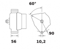 Lichtmaschine 12V/150A Mahle MG3 IA1057 11.204.149 11204149 AAN5308 MG3 11203119 AAN5136 11203860 AAN5761 - 1