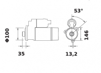 Anlasser Reduktionsgetriebestarter 12V/4,2kw 10z f.Mahle MS87 IS1203 11.131.440 11131440 AZF4639 - 1