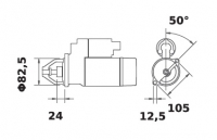 Anlasser 12V/2,7kw 9z  f.Iskra IS0502 11.130.502 11130502 AZJ3139 MS390 11130112 AZJ3506 563-51 0001362074 36101 30038 - 1