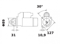 Anlasser 24V/4,0kw 10z f.Iskra IS0537 11.130.537 11130537 AZJ3160 MS321 51262017095 51262017119 51262017153 MSR742 0001368016 00 - 1