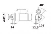 Anlasser 12V/2,7kw 9z f.Iskra IS0620 11.130.620 11130620 AZJ3197 MS109 0011519101 003151210 943252281 MSR739 0001354031 00013540 - 1
