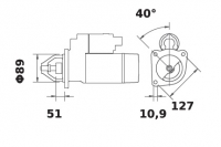 Anlasser 12V/3,0kw 9z f.Iskra IS0751 11.130.751 11130751 AZJ3269 MS280 12270774 0021515701 0031511401 296190900 296191500 412000 - 1