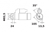 Anlasser 12V/4,0kw 11z f.Iskra IS0839 11.130.839 11130839 AZJ3292 MS442 - 1
