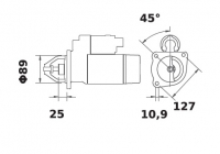 Anlasser Reduktionsgetriebestarter 12V/4,2kw 10z f.Iskra IS0945 11.130.945 11130945 AZF4528 MS444 5010306412 0001230004 00012620 - 1