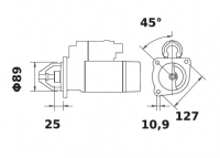 Anlasser Reduktionsgetriebestarter 24V/4,0kw 10z f.Mahle MS443 IS0944 11.130.944 11130944 AZF4527 MS443  81262019013 A5000559254 - 1