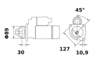 Anlasser Reduktionsgetriebestarter 12V/4,2kw 10z f.Mahle MS138 IS0999 11.131.464 11131464 AZF4122  11130999 AZF4535 11131520 AZF - 1