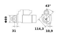 Anlasser 12V/1,0kw 10z f.Mahle MS183 IS1011 11.131.045 11131045 AZE1220 602-37111 - 1