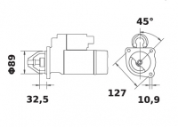 Anlasser Reduktionsgetriebestarter 12V/4,2kw 10z f.Mahle MS225 IS1019 11.132.149 11132149 AZF4315 3784890M1 3823621M91 3667040J9 - 1