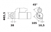 Anlasser Reduktionsgetriebestarter 12V/3,2kw 10z f.Iskra IS1059 11.131.833 11131833 AZE4185 MS430 11131108 AZE4534 11131384 AZE4 - 1