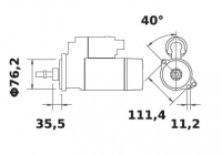 Anlasser 12V/1,0kw 9z f.Iskra IS1065 11.131.151 11131151 AZE1546 MS102 547.437.1 - 1