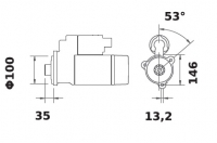 Anlasser Reduktionsgetriebestarter 24V/5,5kw 10z f.Iskra IS1081 11.131.214 11131214 AZF4617 MS286 6441.3708.000 CT243708 - 1