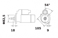 Anlasser 24V/1,6kw 9z f.Mahle MS340 IS1049 11.131.066 11131066 AZE1545 5474411 - 1