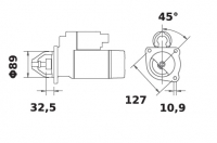 Anlasser Reduktionsgetriebestarter 12V/3,0kw 10z f.Mahle MS111 IS1071 11.131.228 11131228 AZF4569 3667040M91 3680133M91 3784890M - 1